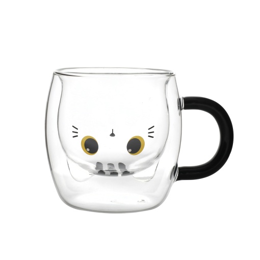 Caneca de Vidro I-TOTAL Gato Branco