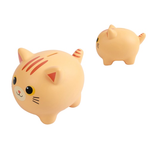 Mealheiro com tampa I-TOTAL macaron gato malhado laranja