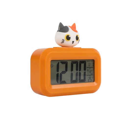 Relógio Despertador I-TOTAL Gato Laranja