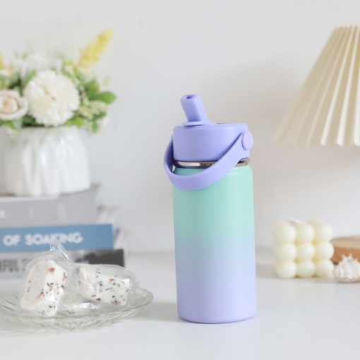 Garrafa Térmica I Drink Macaron 400ml lilás/verde