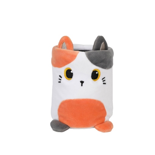 Porta-lápis de Pelúcia I-TOTAL Gato Laranja