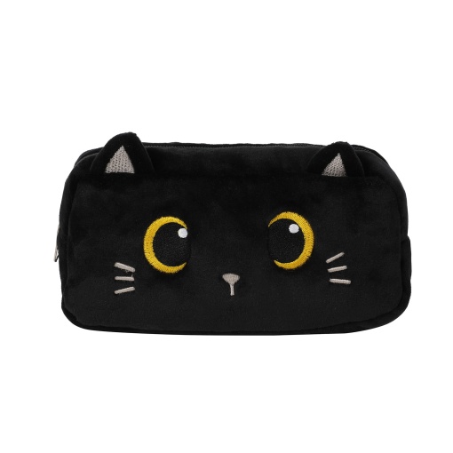 Estojo Escolar de Pelúcia I-TOTAL Gato Preto