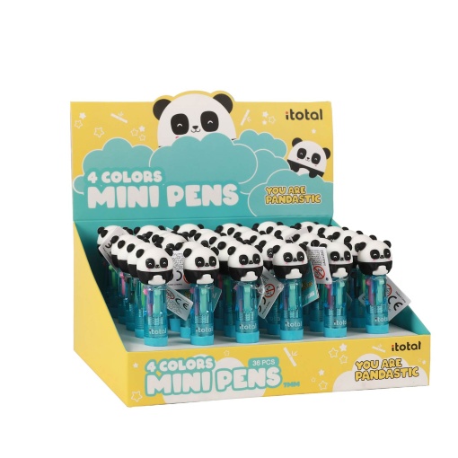 Esferográfica de 4 Cores Mini I-TOTAL Pandastic