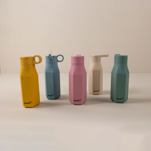 Garrafa de silicone INAIÊ 350ml azul