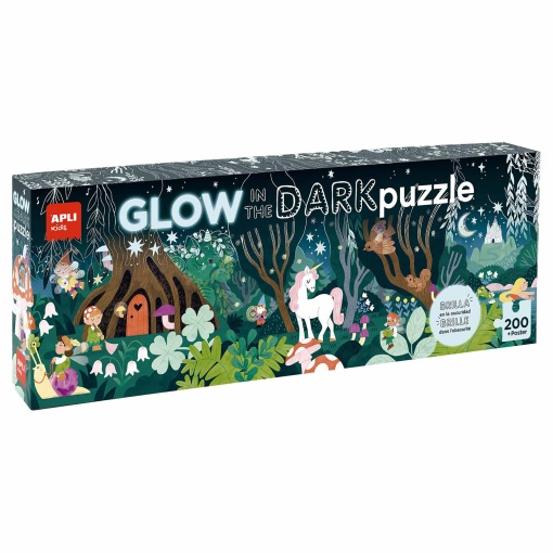 Puzzle APLI Kids 200 peças Brilha no Escuro Floresta