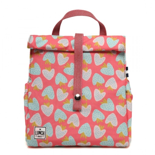 Lancheira Térmica The Lunch Bags Kids Morangos 24x21x16cm