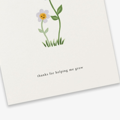 Postal KARTOTEK Two Flowers "Thanks For Helping Me Grow"