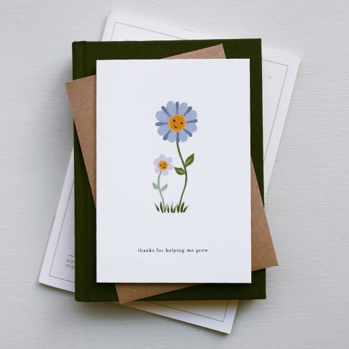 Postal KARTOTEK Two Flowers "Thanks For Helping Me Grow"