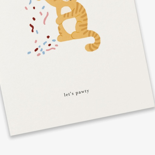 Postal KARTOTEK Celebration CAT "Let's Pawty"