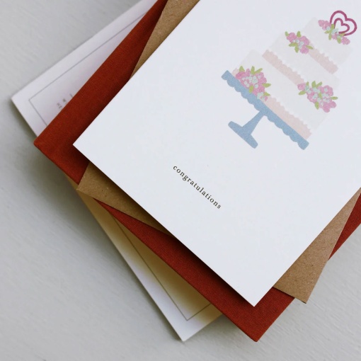 Postal KARTOTEK Wedding Cake "Congratulations"