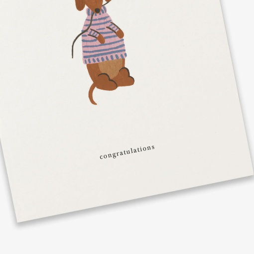 Postal KARTOTEK Celebration Dog "Congratulations"