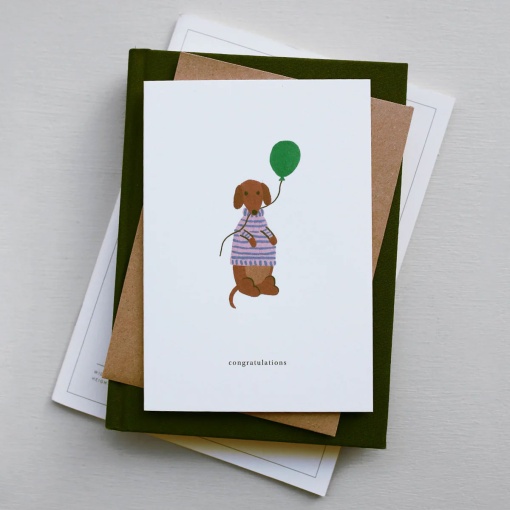 Postal KARTOTEK Celebration Dog "Congratulations"