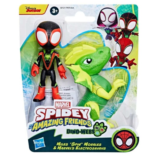 Spidey And His Amazing Friends Dino-webs Figuras Miles & Dino MARVEL HASBRO