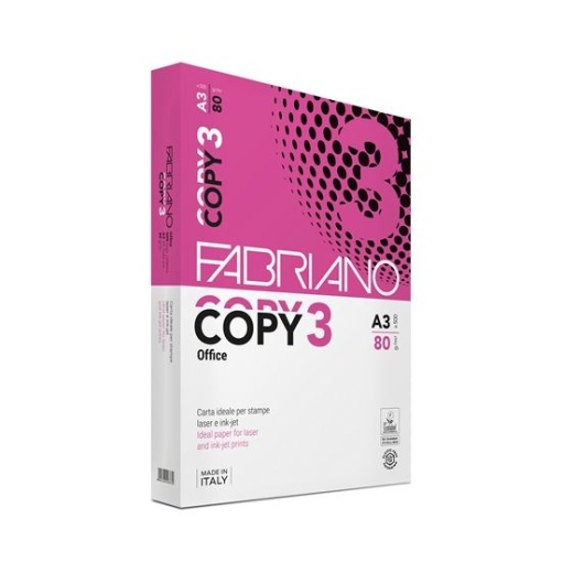 Papel Fotocópia A3 80g FABRIANO Copy 3 Branco