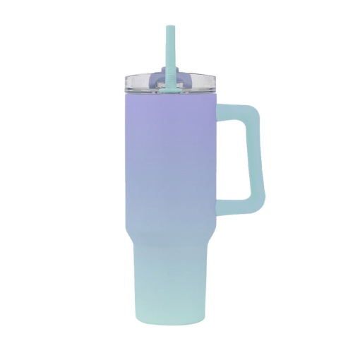 Garrafa Térmica I Drink 1200ml degradé verde/lilás