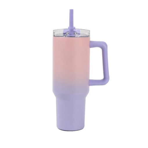 Garrafa Térmica I Drink 1200ml degradé lilás/rosa