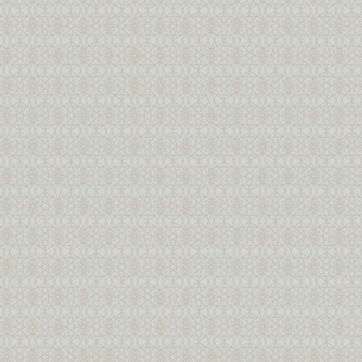 Tecido MAKOWER Mellow Drama Geo Flower Silver 1x1,12m