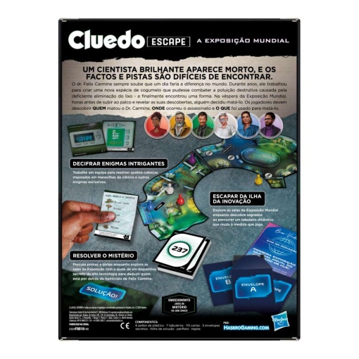 Cluedo Escape A Exposição Mundial HASBRO Gaming