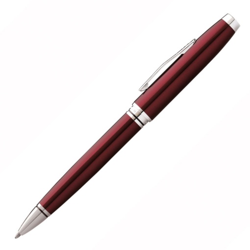 Esferográfica CROSS Coventry Lacado Vermelho Chrome Trim M