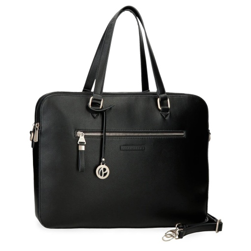 Mala para Portátil 15,6" e Tablet 12" Pepe JEANS Elia Preta Adaptável a Trolley