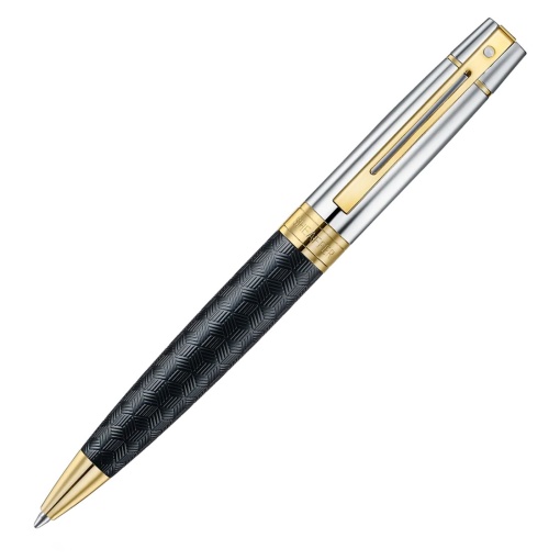 Esferográfica SHEAFFER 300 Preto Mate/Cromado Golden Trim M