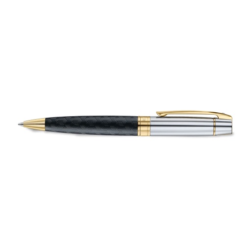 Sheaffer 300 ballpoint pen, matte black/chrome, Golden Trim M