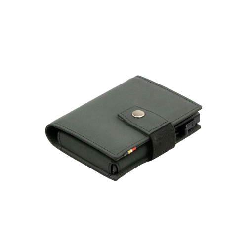 Porta-cartões RFID em Pele/Metal GARZINI Preto