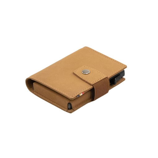 Porta-cartões RFID em Pele/Metal GARZINI CAMEL