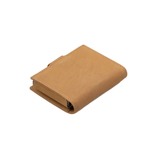 Porta-cartões RFID em pele/metal GARZINI CAMEL