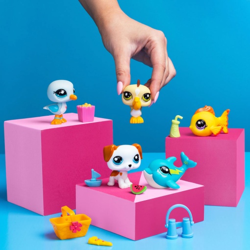 Set de colección de mascotas de Littlest Pet Shop surtido BANDAI - 5 piezas