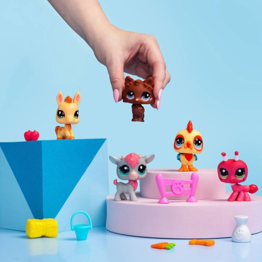 Set de colección de mascotas de Littlest Pet Shop surtido BANDAI - 5 piezas