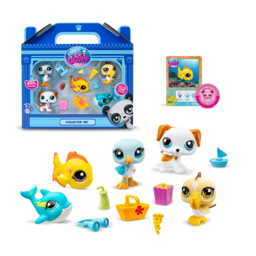 Set de colección de mascotas de Littlest Pet Shop surtido BANDAI - 5 piezas