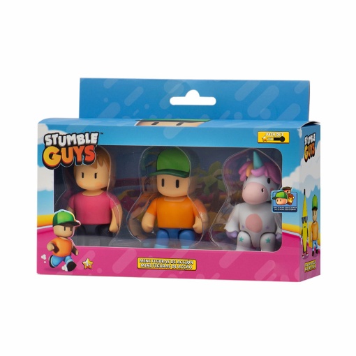 Stumble Guys Pack 3 Figuras 8cm Sortido BIZAK