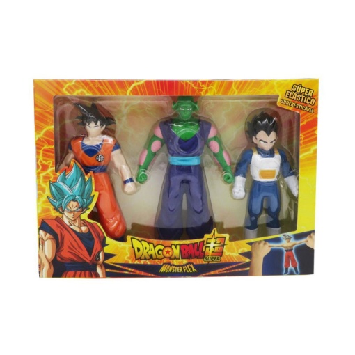 Monster Flex Dragon Ball pack 3 figuras sortido BIZAK