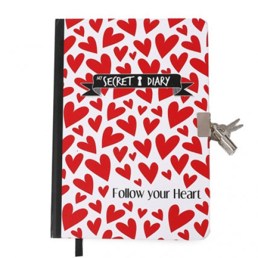 Diário com Cadeado I-TOTAL FOLLOW Your Heart Pontilhado