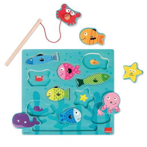 Puzzle de Madeira GOULA 10 peças Magnético Pesca