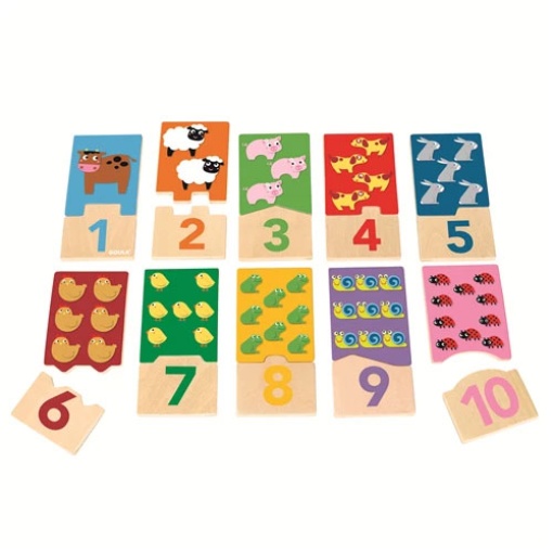 Puzzle de Madeira GOULA 20 peças Duo 1-10