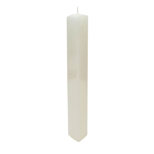 Vela de Baptizado Quadrada Lacada Cru 3x30cm