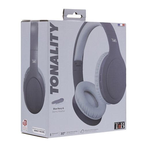 Auscultadores Bluetooth TNB Tonality azul/cinza