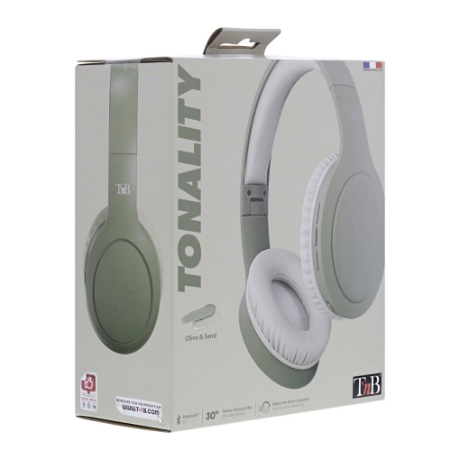 Auscultadores Bluetooth TNB Tonality verde/bege