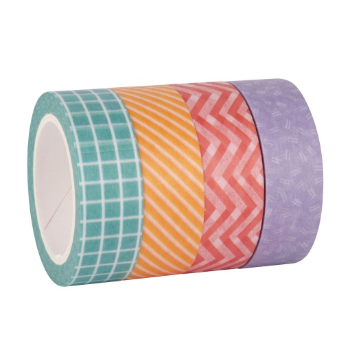 Fita Decorativa Washi Tape 15mmx10m Minimalismo (4 unidades) APLI Nordik