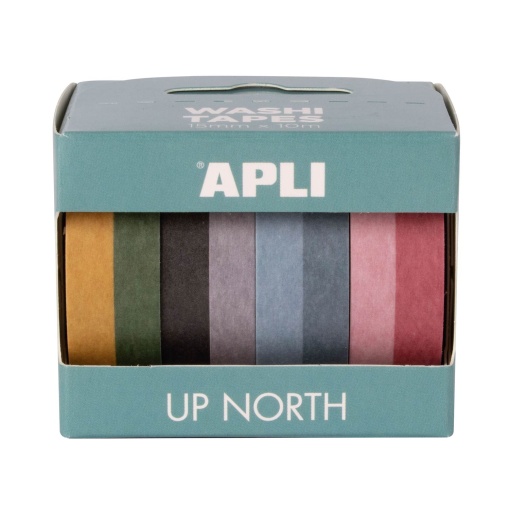 Fita decorativa Washi Tape 15mmx10m Up North APLI Nordik - 4 unidades