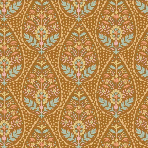 Tecido TILDA Sanctuary Adina Ochre 1x1,10m