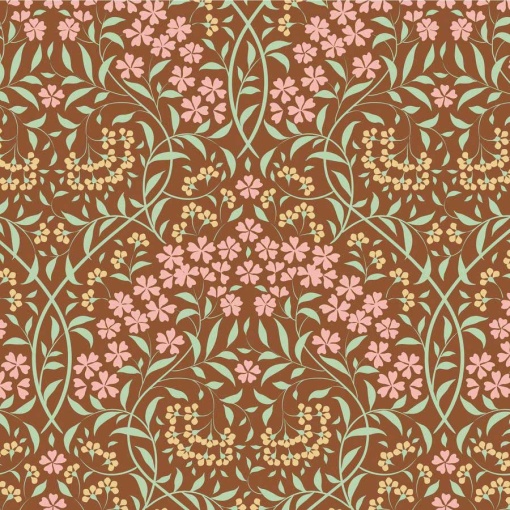 Tecido TILDA Sanctuary Larissa Caramel 1x1,10m