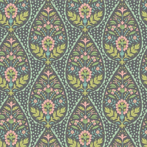 Tecido TILDA Sanctuary Adina Greygreen 1x1,10m