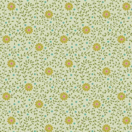 Tecido TILDA Sanctuary Daisydream Pistachio 1x1,10m