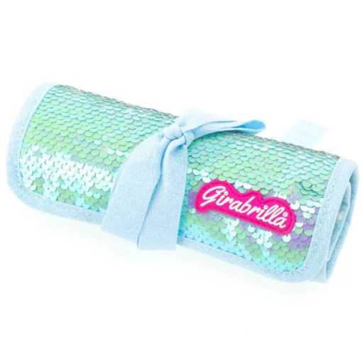 Estojo Escolar Roll Up NICE Girabrilla com Carga (18 Peças) Azul