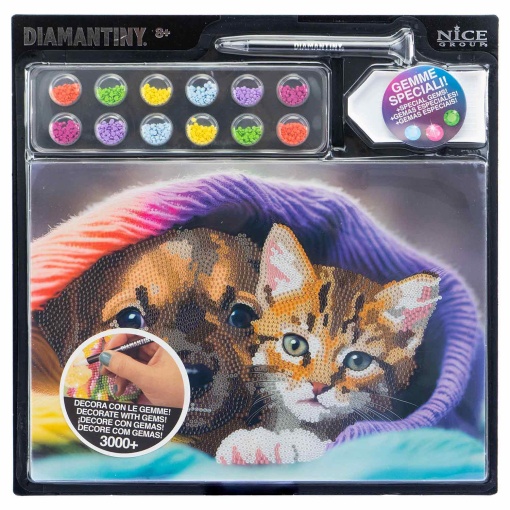 Pintar com Diamantes Cão e Gato NICE Diamantiny Level Up