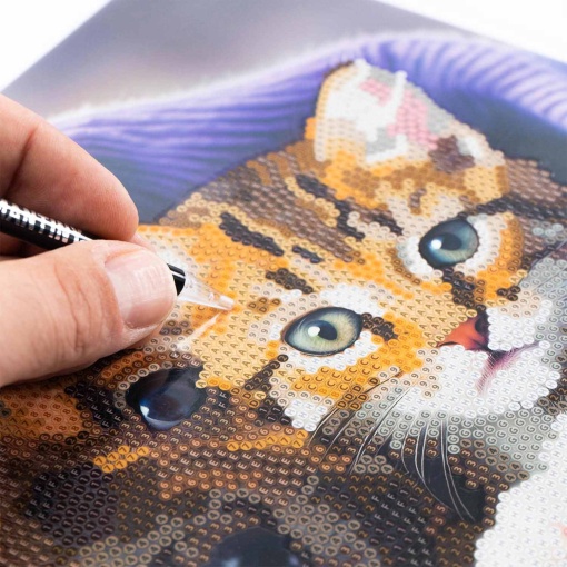 Pintar com Diamantes Cão e Gato NICE Diamantiny Level Up