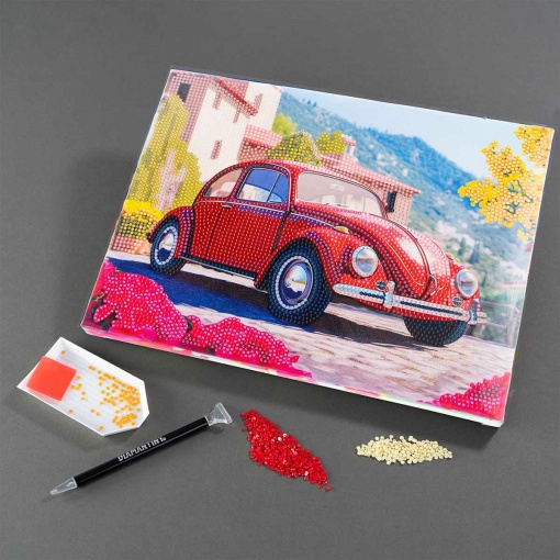 Pintar com Diamantes Carro Retro NICE Diamantiny Level Up
